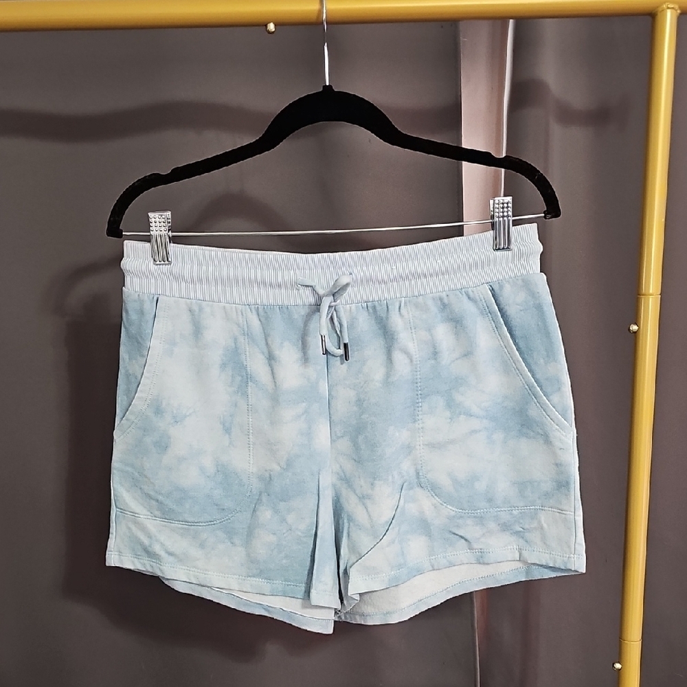 Women's Blue Tie-Dye Shorts